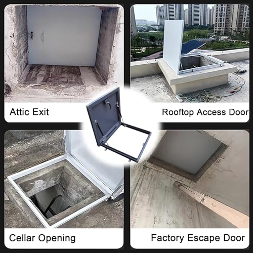 Ventanas de techo con trampilla metálica para mantenimiento residencial 7