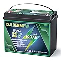 DJLBERMPW 12V 100Ah Mini LiFePO4 Lithium Battery, Deep Cycle Battery with Upgraded 100A BMS, 1280Wh Energy, Up to 15000 Cycles 10-Year Lifespan for RV, Marine, Solar, Trolling Motor, Camping, Off-Grid