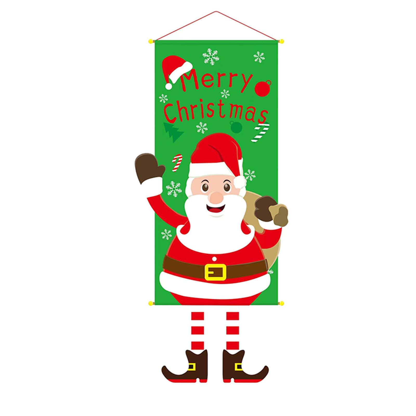 Weihnachts-Banner Für Veranda & Haus – Süße Süßigkeiten-Deko In Rot, Grün, Weiß