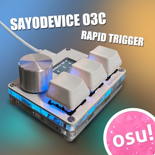 Image of SayoDevice OSU O3C Rapid Trigger Hall Switches Magnetic Linear Switches Keyboard with Knob and Screen,Copy Paste,Shotcut,Macro Hotswap Mini Keypad.