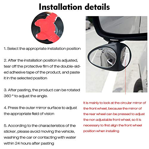 RuleaxAsi Espelho Retrovisor do carro Dual-Sides Espelho Retrovisor Acessórios para Automóveis Grand