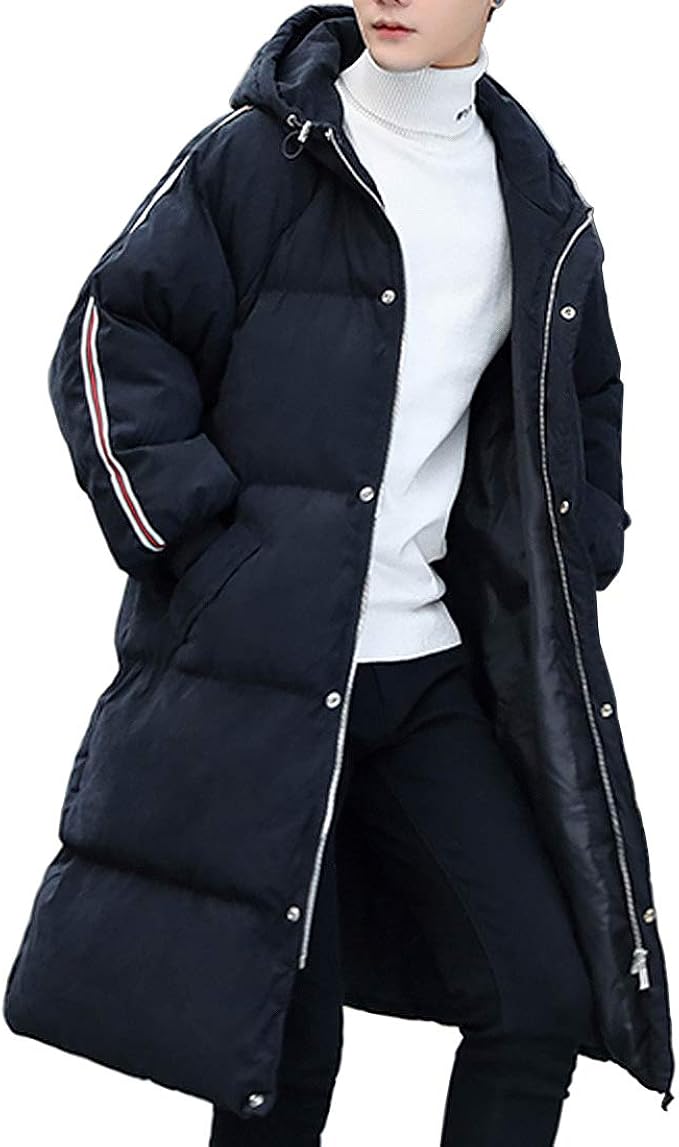 Amazon ダウンジャケット メンズ ダウンコート ロング メンズ ロングコート 無地 中綿 ジャケット 防寒 ベンチコート ジャンパー ビジネス アウター アウトドア 大きいサイズ 秋 冬 黒 2xl コート ジャケット 通販