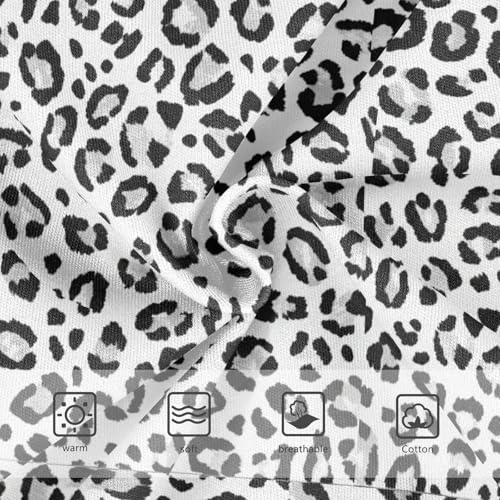 Joisal Black Gray Leopard Print White Cute Panties Girl Toddler Underwear Floral Cotton Artistic Briefs Undies Kids 2t3