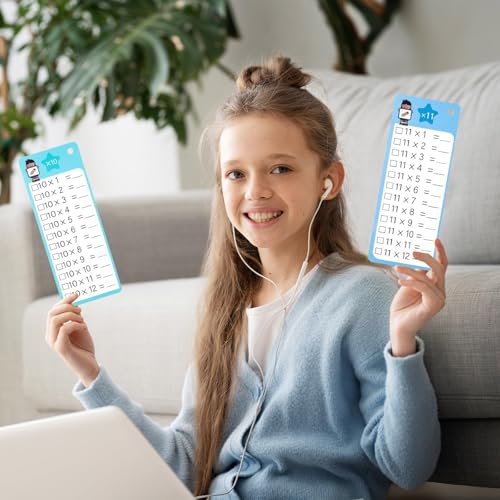 29 Karten 1x1 Lernkarten Multiplikation und Division, Einmaleins Karten mit 4 abwischbaren Stiften & Ringen,Wiederverwendbare Flashcards zum Rechnen Lernen,Rechnen Üben für Schule & Zuhause