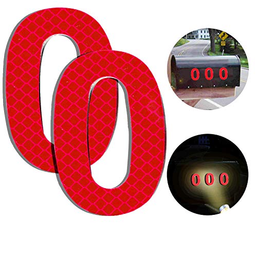 Preisvergleich Produktbild Baiway Reflektierende Hausnummer 0 aus Edelstahl, 7cm Selbstklebende Hausnummer, Klebend Hausnummer Schild zum Aufkleben für Briefkasten / Mailbox / Wand / Straßen und Tür (2er Pack)