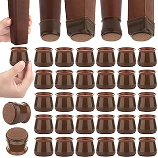 CNDREAM Chair Leg Protector for Hardwood Floors, 32 Pcs Silicone Chair Leg Caps, Felt Furniture Pads for Protecting Wood Floors from Scratches and Noise, Smooth Moving for Chair Seats