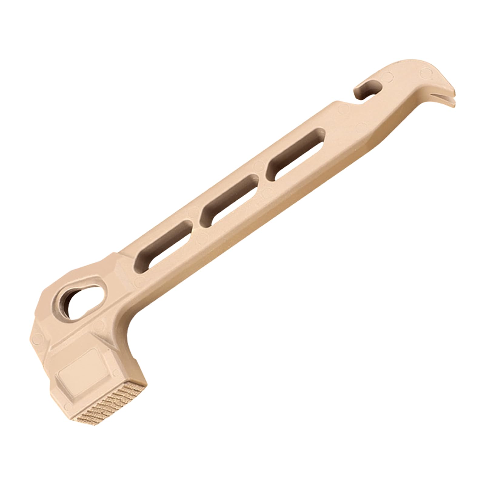 Khaki Pe Tent Stakes Hammer With Stake Puller Hole Ultralight Portable Hammer Anti-Slip Lightweight For Camping Pegs Canopies Tarp Shelter Outdoors