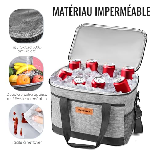 Grand sac isotherme repas 33L imperméable haute qualité