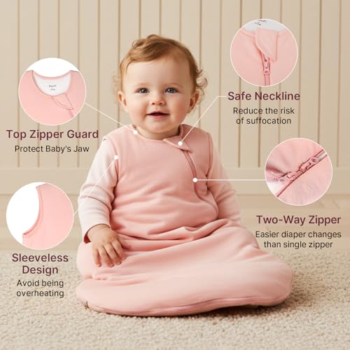 Image of Rayon Made from Bamboo Sleep Sack 24-36 Months 1.0 TOG | Toddler Sleep Sack 2T-3T, Supersoft Breathable Sleeping Bag with 2-Way Zipper, Baby Wearable Blanket, All-Year-Round Comfort