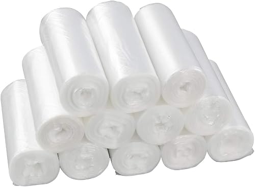 Pekky 1.5 Gallon Clear Trash Bags, Small Garbage Bag, 300 Counts