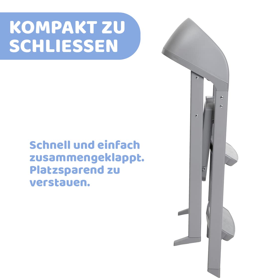 Chicco Crescendo Lite Entwicklungshochstuhl für Kinder von 6 Monaten bis 110 kg, 3 Konfigurationen, umbaubar in einen Kinder- und Erwachsenenstuhl, verstellbare Fußstütze, kompakter Verschluss