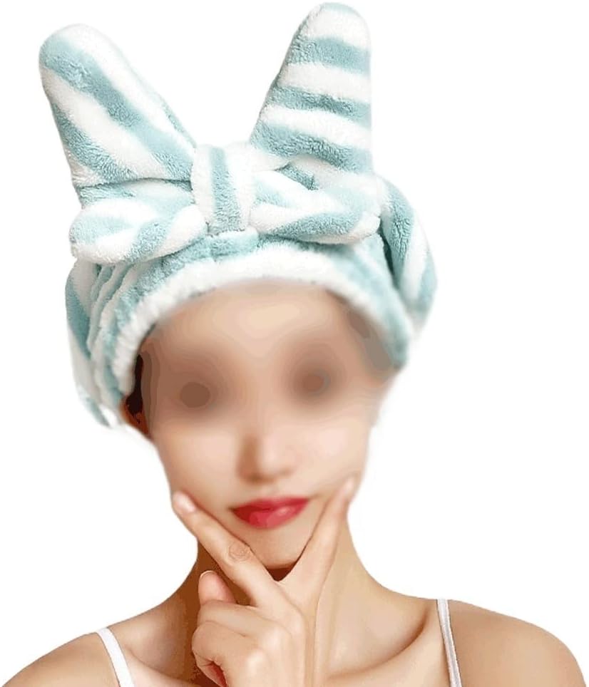 Dry Hair Cap Water-Absorbing Quick-Drying Women's Shower Wipe Thicken Shampoo(D)