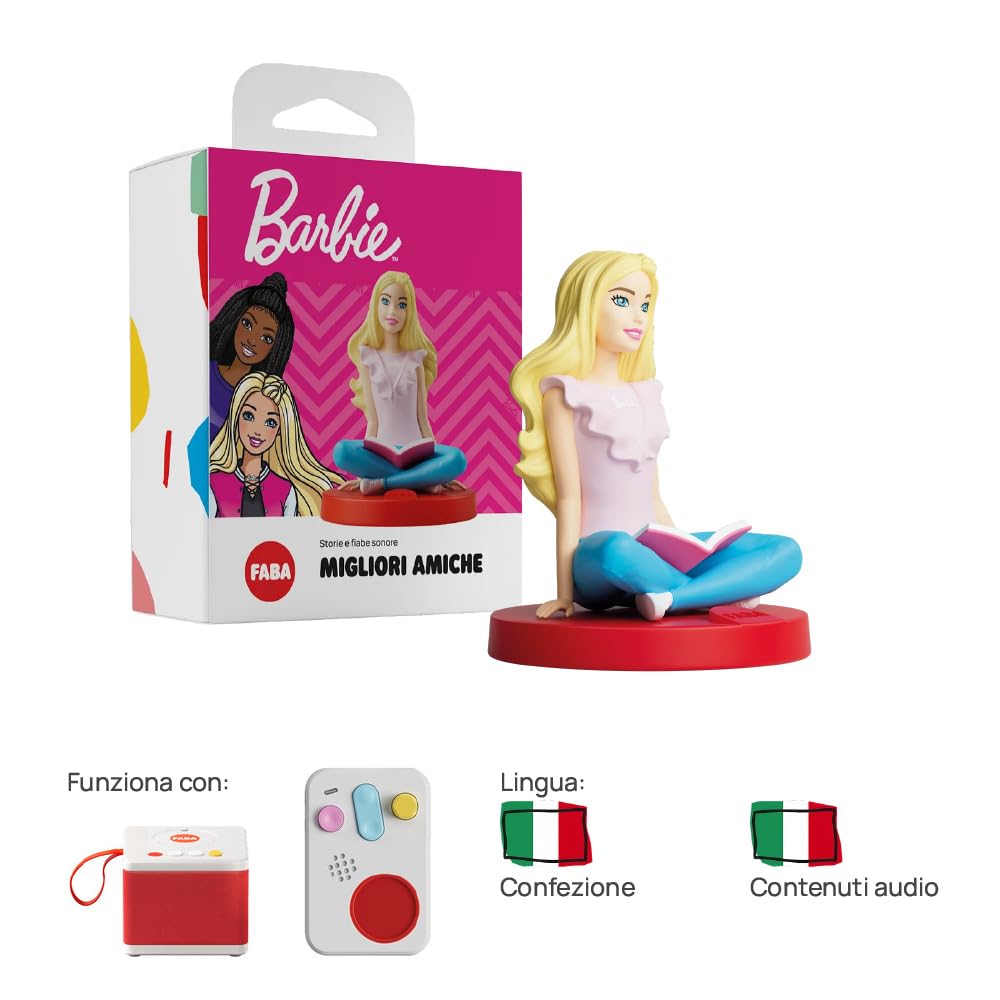 FABA Personaggio Sonoro – Barbie Migliori amiche – Storie e fiabe sonore per bambini e bambine 5-10 anni - Ascoltabile Raccontastorie, gioco educativo versione italiana