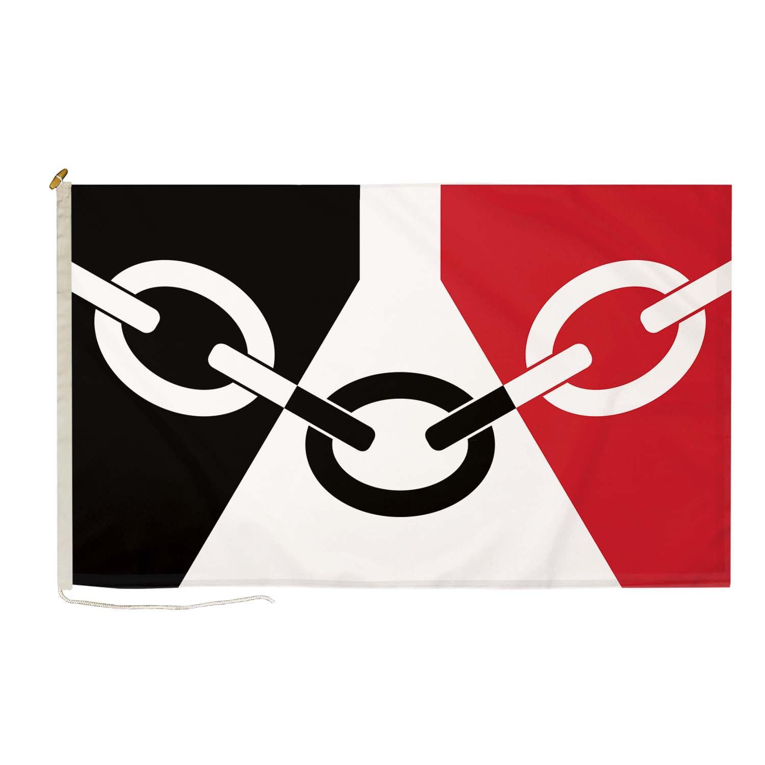 DuraFlag Black Country Small Courtesy 20x12" Rope and Toggled Premium Quality 50x30cm Flag — image 1