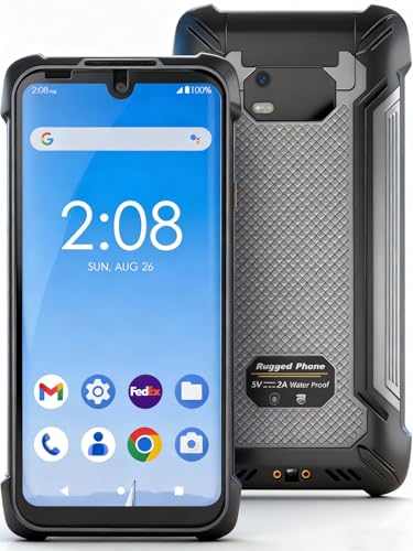 Kayoote PDA Android 13 de IP68, 5.7' Terminal portátil Todo táctil con escáner de códigos 1D/2D/QR NLS-N1, 4GB RAM 64GB ROM, 4G, WiFi, BT 5.0, NFC, Ordenador móvil para inventario, Gris