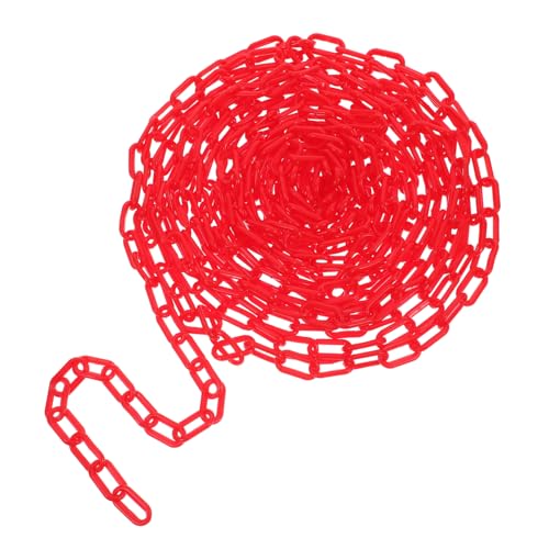 Hohopeti Chain Warning Protection Construction Site Safety Chain Parking Lot Chain Barrier Door Chain Link Delineator Post Chain Caution Security Chain Link Barricade Chain Abs Red