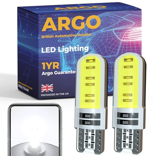 Argo T10 501 Led Bulbs Silica Xenon White Car Light Bulbs Car Interior Upgrade Number Plate Light Map Dome Courtesy Van Capless Wedge 194 168 W5w Bulb Led Side Light Bulb 12v
