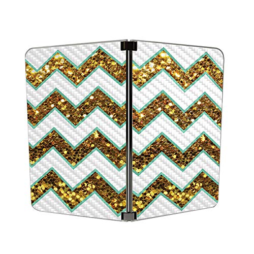 Image of MIGHTY SKINS MightySkins Carbon Fiber Skin for Microsoft Surface Duo - Glitzy Chevron | Protective, Durable Textured Carbon Fiber Finish | Easy to Apply | Made in The USA