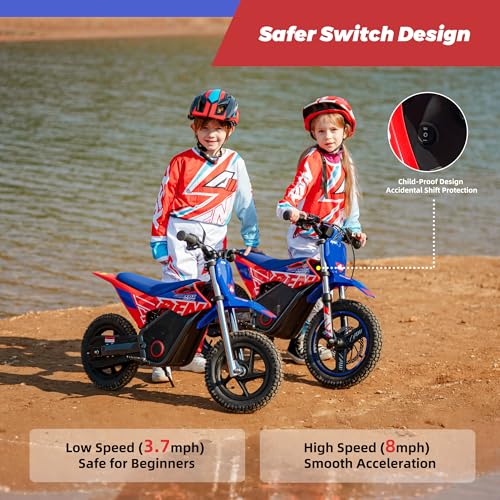 Image of RFN SX-E150 24V Electric Bike, 200W Electric Motorcycle 8 mph Max Speed & 6.2 Mile Range, 2-Speed Off-Road Bike for Kids Ages 3-6