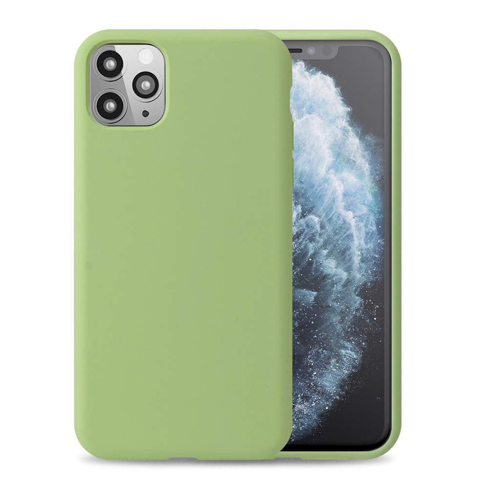 Liquid Silicone Phone Case for Apple iPhone 11 Pro Max 6.5" Full Body Protection/Shockproof/Gel Rubber/Cover Case Drop Protection Green