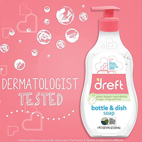 Dreft Mbaby, Bottle And Dish Soap, Plus Travel Size All Purpose Spray And Laundry Stain Remover, Hypoallergenic #TOP1