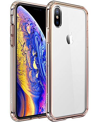 iPhone 8 Case, iPhone 7 Case, Clear Scratch Resistant Transparent Back Cover with TPU Rubber Shock Bumper for iPhone 8 & iPhone 7 Air Space Shockproof (A-Black)