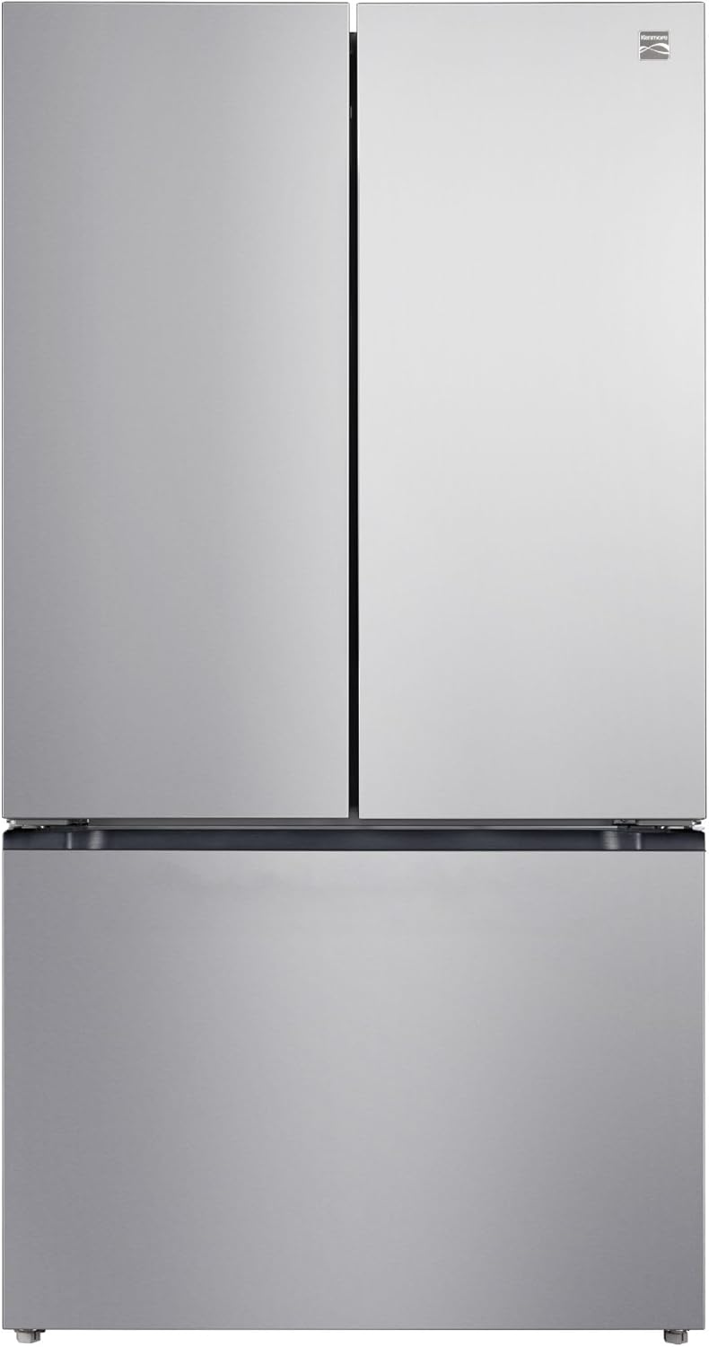 Kenmore 20.3 Cu Ft 30-Inch Counter-Depth French Door Refrigerator - Fingerprint-Resistant Stainless Steel, Quiet Inverter Compressor