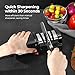 Dawnstar Knife Sharpener, Diamond Electric Knife Sharpener for Stainless Steel and Ceramic Kitchen Knives, Metal Dust Collection Box, Ergonomic Handle, Quick Sharpening & Polishing, Black