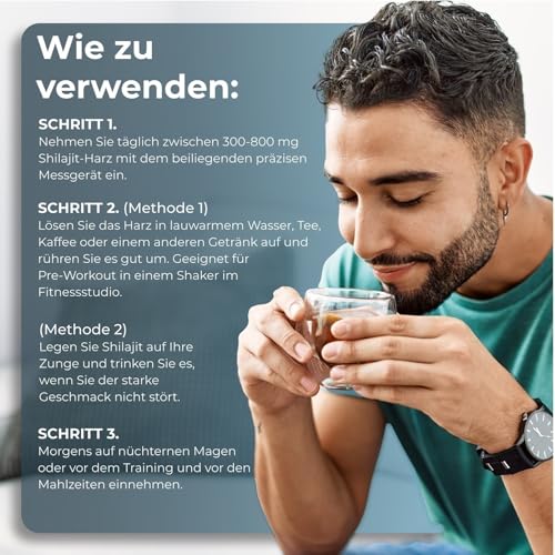 2x 100% Shilajit Original 800MG, 5-in-1 Himalaya Shilajit, Im Labor in Europa getestet (Insgesamt 100g)