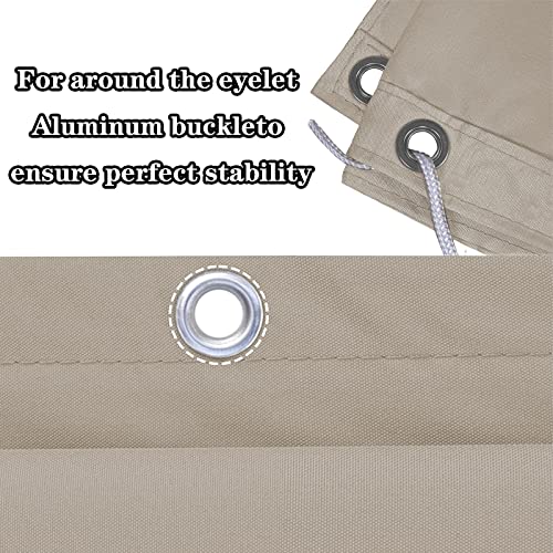 Voile d'ombrage imperméable anthracite 4,5x4,5m avec cordes de fixation - 6