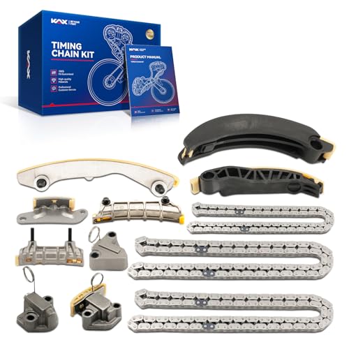 KAX 9-0753S Timing Chain Kit for Chevy Impala Traverse Camaro Equinox Colorado Malibu, GMC Acadia Terrain Canyon, Buick Enclave LaCrosse, CTS SRX XTS, Saturn Vue Outlook 2.8L 3.0L 3.2L 3.6L