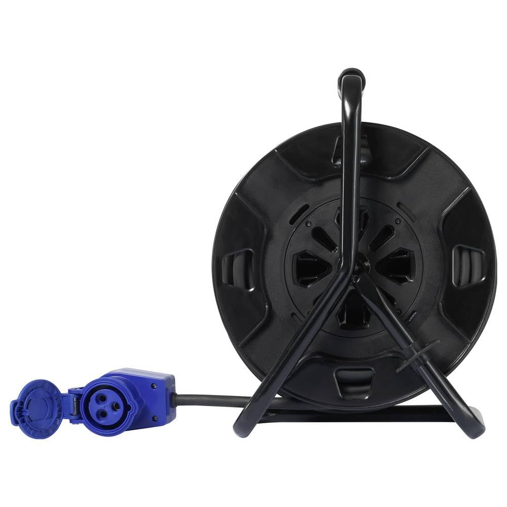 Sygonix SY-6684366 Kabeltrommel 25 m Schwarz CEE-Cara-Stecker