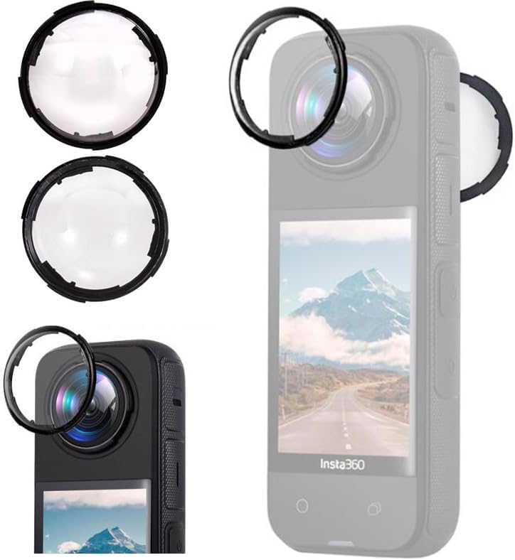 Insta360 X4 用 レンズガード 光学ガラス レンズ保護カバー キズ防止 防水 防塵 高透過率 ONE X4 アクセサリー