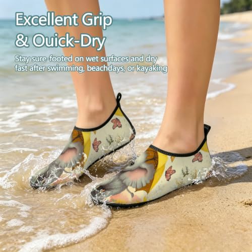 Zapatos acuáticos de playa con diseño de elefante y girasoles para piscina y surf 5
