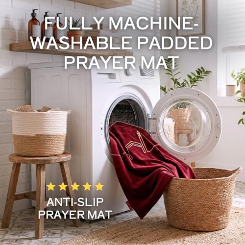 Tapis de prière TAKVA Premium Kaaba COMFITPLUS épais marron - 4