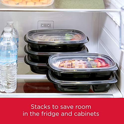 Rubbermaid 32-Piece Food Storage Containers With Lids For Lunch, Meal Prep, And Leftovers, Dishwasher Safe, 5-Cup, Black #TOP3