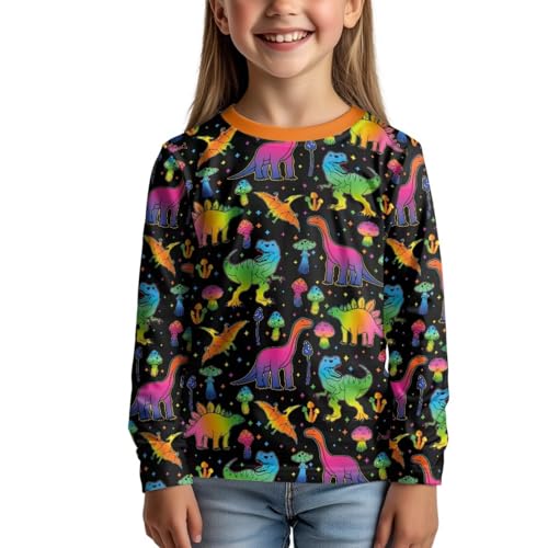 Image of Uourmeti Long Sleeve Tops for Boys Graphic T Shirts Teen Girls Active Pullover Tees