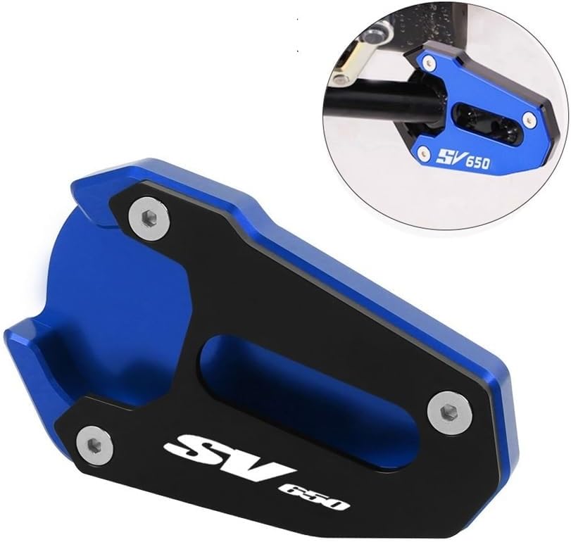 Motorcycle Support Stand Plate Kickstand for S&uzuki SV650 SV650X for Gladius SFV 650 SV 650 SV 650X CNC Kickstand Extension Plate Foot Side Stand Enlarger Pad Support Plate