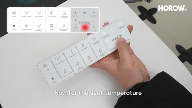 Inodoro inteligente HOROW X70 con bidé integrado, apertura y cierre automático, descarga automática, escudo de espuma, altura ADA, asiento alargado y calefactado, agua tibia instantánea, descarga sin energía miniatura 7