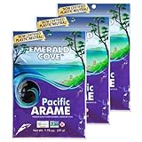 Emerald Cove Ready-to-Use Pacific Arame | Sea Kelp for Japanese Cuisine | Dried Seaweed Strands Non-GMO | Vegan, Keto, Paleo, Kosher | Hijiki Substitute | Resealable Package | 1.76 (3 Pack)