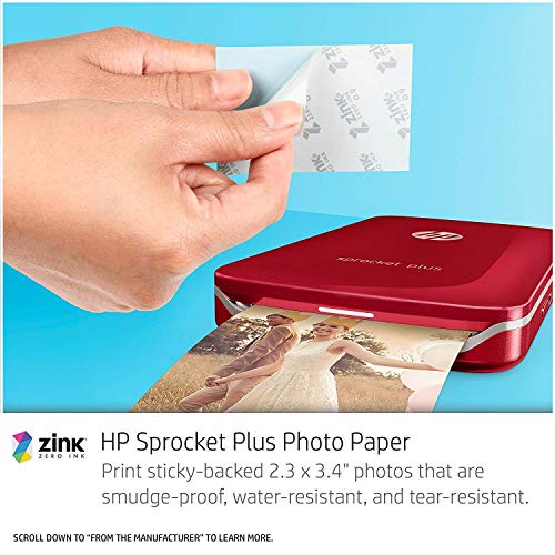 Image of HP Sprocket Plus Instant Photo Printer (Red)