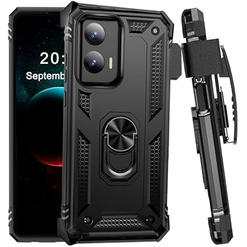 for Moto g Stylus 5g 2024 Case with Belt Clip Holster Ring Holder, Military Grade Protection Cover[Fit for Magnetic Car Mount] Shockproof Anti Scratch Case for Moto g Stylus 5g 2024 (Black) Cover