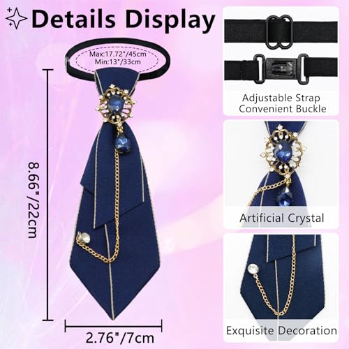 image for GHTIYLP Adjustable Ties for Women Vintage Womens Tie with Crystal, Pre