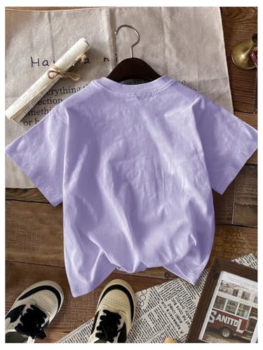 SweatyRocks Girl's Casual Bow Graphic Tees Short Sleeve Crewneck Cute T Shirts2