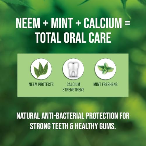 Image of NEEM ACTIVE Toothpaste 150gm + 150gm | 100% Vegetarian | 98% Natural Origin | Enriched With The Power of Neem And Calcium | Antibacterial Protection | Mint For Freshness