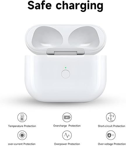 Miniatura 6 de Funda de carga inalámbrica de repuesto para Airpods, compatible con Airpod Pro de 1 y 2 generación con carga USB-C, puerto de carga tipo C, botón de