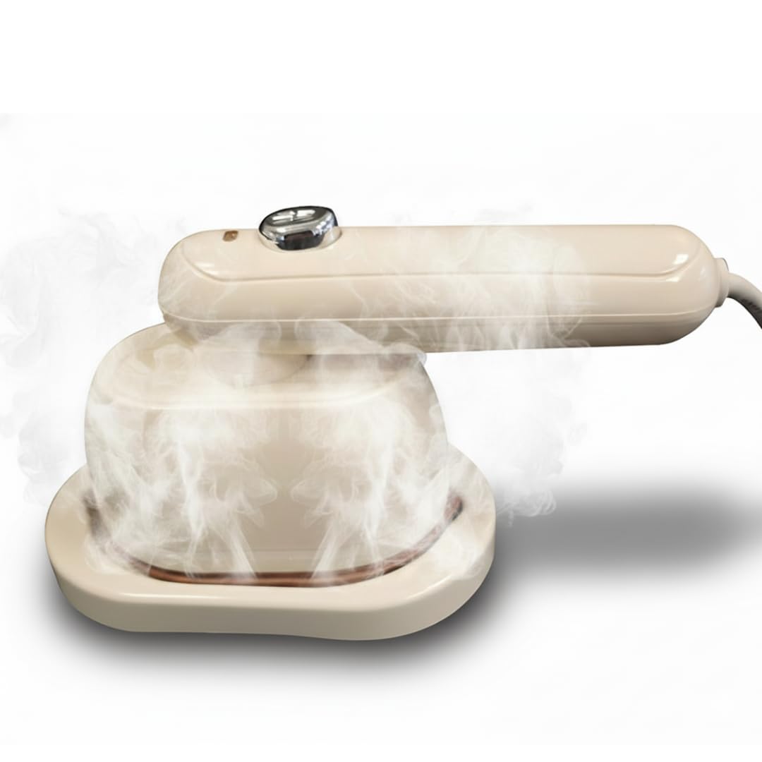 STARLYF Magic Iron Vaporisateur pour vêtements à main, chauffage rapide 20 s, réservoir 100 ml, double fonction sec et humide, poignée rotative à 90°, plaque triangulaire, design compact, idéal pour