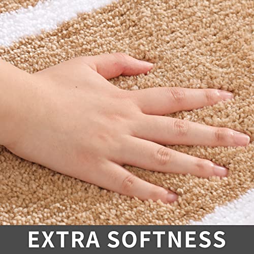 Tapis de bain beige 61x122 cm COSY HOMEER en microfibre de polyester - 6