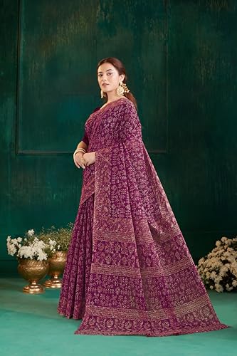 Image of TAMAIRA FASHION Mulmul Pure Cotton Saree For Woman Warli Batik Printed |Office Wear Daily Wear Sarees For Women Without Blouse Piece(Available in 11 Colours)