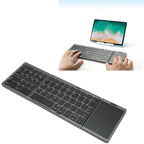 Clavier pliable avec pavé tactile Jectse gris à trois volets et port Type-C - 4